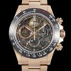 Custom Rolex Daytona Fake Artisans de Genève Rose Gold Black