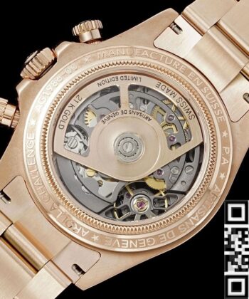 Custom Rolex Daytona Fake Artisans de Genève Rose Gold Black