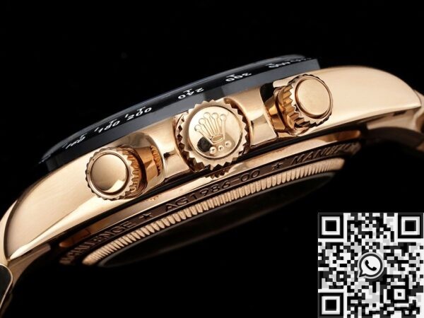 Custom Rolex Daytona Fake Artisans de Genève Rose Gold Black