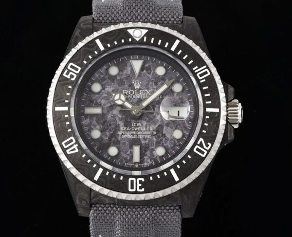 Sea Dweller Rolex Black​ DIW Custom Carbon Fiber Case Watch