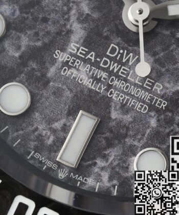 Sea Dweller Rolex Black​ DIW Custom Carbon Fiber Case Watch