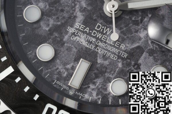 Sea Dweller Rolex Black​ DIW Custom Carbon Fiber Case Watch