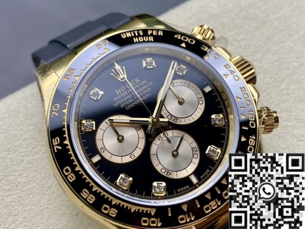 Rolex Daytona Gold Black Cosmograph M126518ln-0005 Diamond