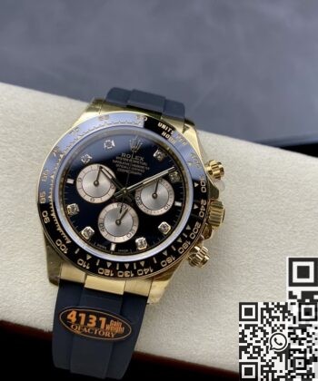 Rolex Daytona Gold Black Cosmograph M126518ln-0005 Diamond