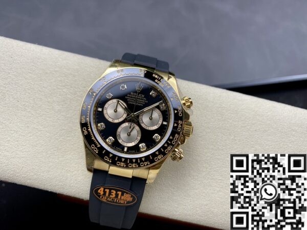 Rolex Daytona Gold Black Cosmograph M126518ln-0005 Diamond