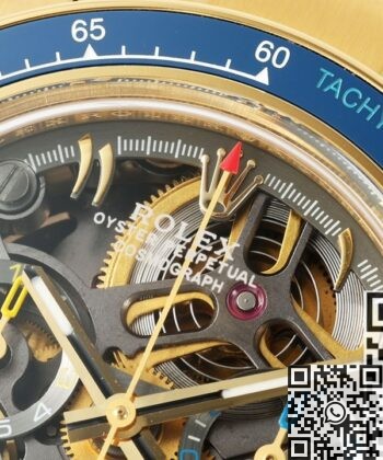 Blue Face Daytona Rolex Artisans de Genève Golden Hollowing