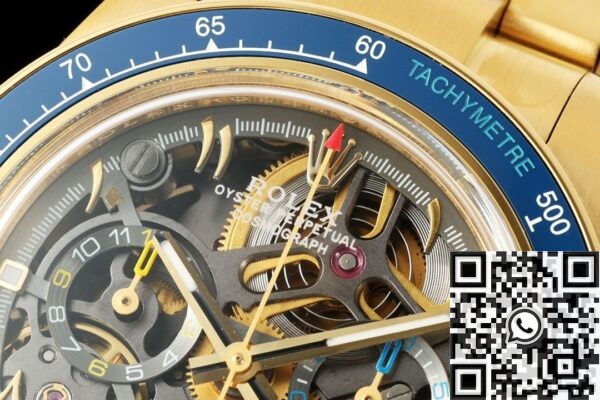 Blue Face Daytona Rolex Artisans de Genève Golden Hollowing