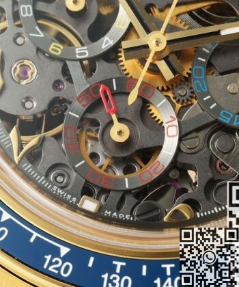 Blue Face Daytona Rolex Artisans de Genève Golden Hollowing