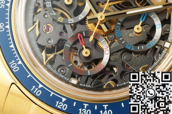 Blue Face Daytona Rolex Artisans de Genève Golden Hollowing