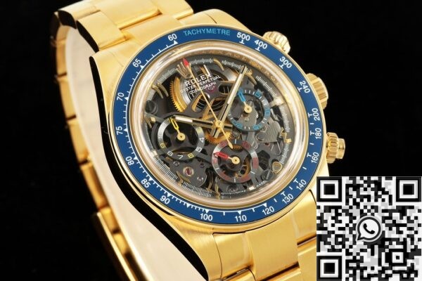 Blue Face Daytona Rolex Artisans de Genève Golden Hollowing