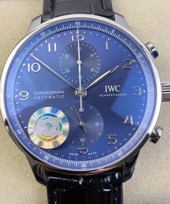 IWC Portugieser Watches IW371491 Blue Panda Plate AZ Factory