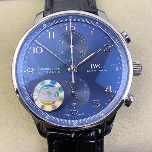 IWC Portugieser Watches IW371491 Blue Panda Plate AZ Factory