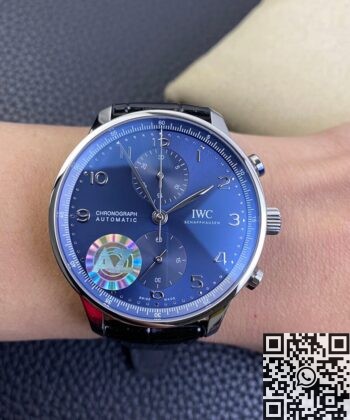 IWC Portugieser Watches IW371491 Blue Panda Plate AZ Factory