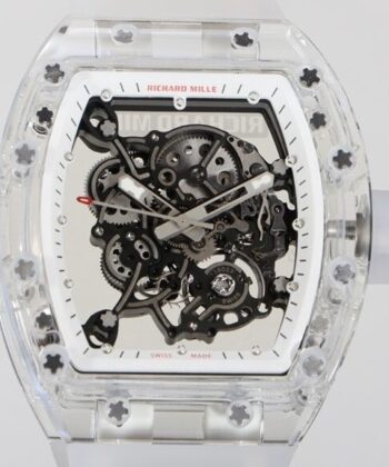 Custom Richard Mille RM055 CN Crystal White Dial Watch