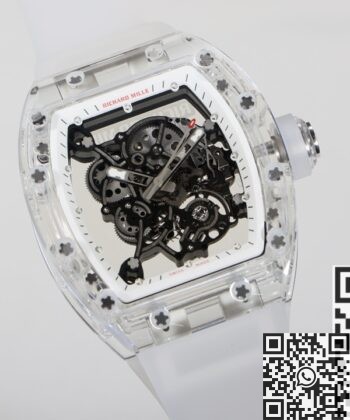 Custom Richard Mille RM055 CN Crystal White Dial Watch