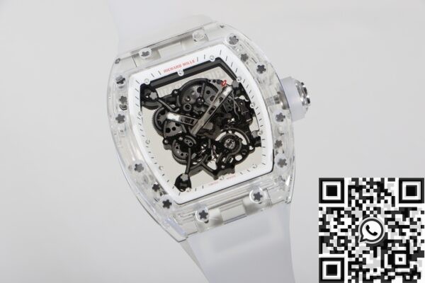 Custom Richard Mille RM055 CN Crystal White Dial Watch