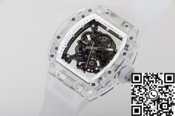 Custom Richard Mille RM055 CN Crystal White Dial Watch