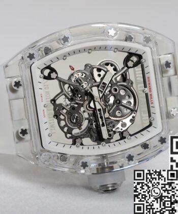 Custom Richard Mille RM055 CN Crystal White Dial Watch