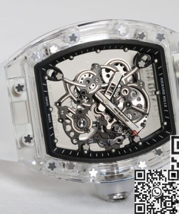 Crystal Richard Mille RM055 CN Custom Black Dial Watch