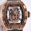 CN Richard Mille RM052 Rose Gold Black Diamond Case Watch