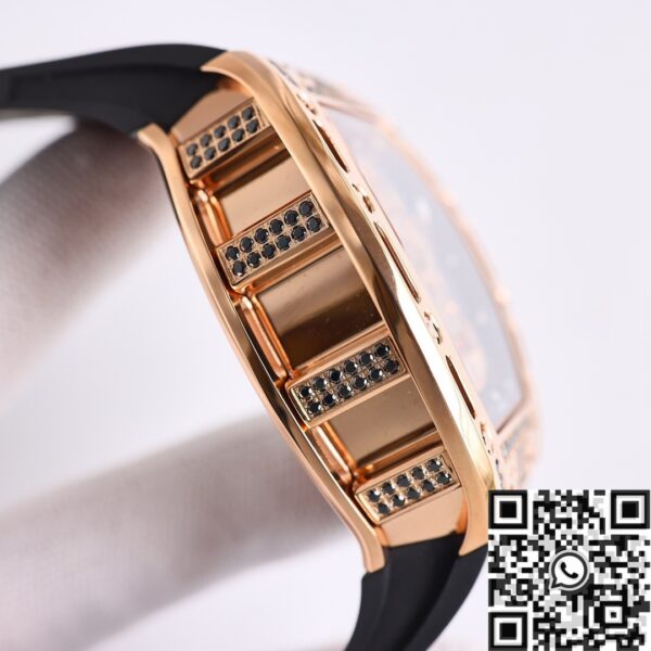 CN Richard Mille RM052 Rose Gold Black Diamond Case Watch