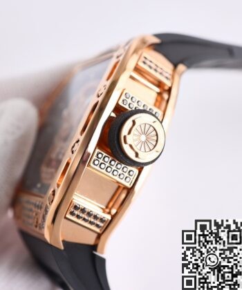 CN Richard Mille RM052 Rose Gold Black Diamond Case Watch