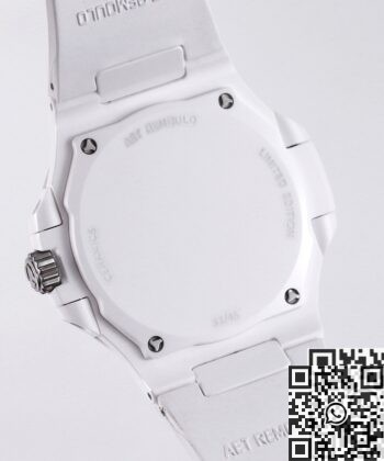 Patek Philippe Nautilus White Dial AET Custom Ceramic Watch