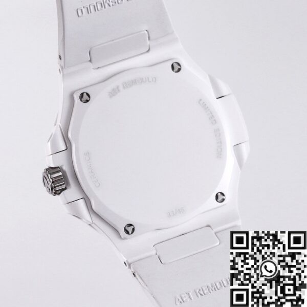 Patek Philippe Nautilus White Dial AET Custom Ceramic Watch