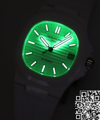 Patek Philippe Nautilus White Dial AET Custom Ceramic Watch
