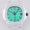Patek Philippe Nautilus Leather Strap​ AET Custom​ Green White
