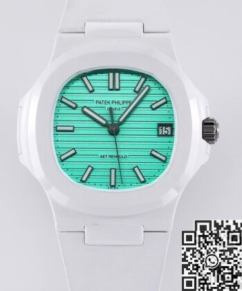 Patek Philippe Nautilus Leather Strap​ AET Custom​ Green White