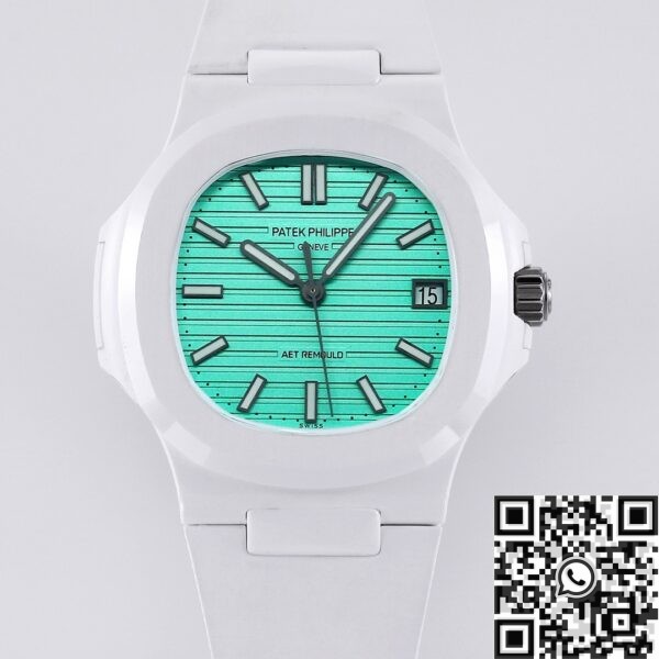 Patek Philippe Nautilus Leather Strap​ AET Custom​ Green White