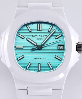 AET Custom Patek Philippe White Nautilus Tiffany Blue Dial White