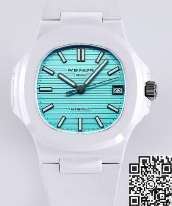 AET Custom Patek Philippe White Nautilus Tiffany Blue Dial White