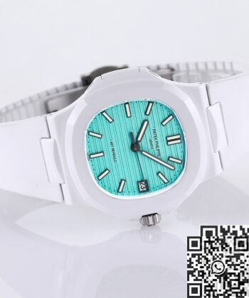 AET Custom Patek Philippe White Nautilus Tiffany Blue Dial White