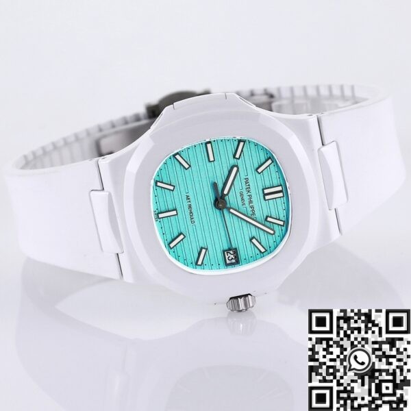 AET Custom Patek Philippe White Nautilus Tiffany Blue Dial White