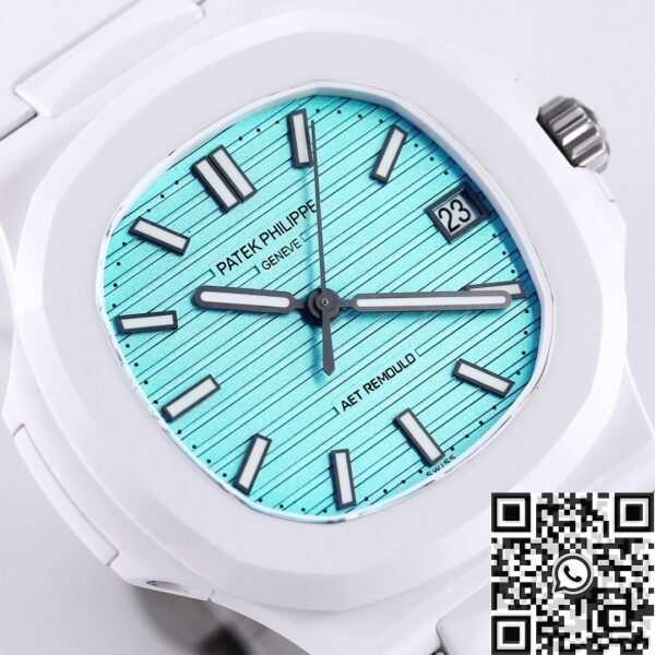 AET Custom Patek Philippe White Nautilus Tiffany Blue Dial White