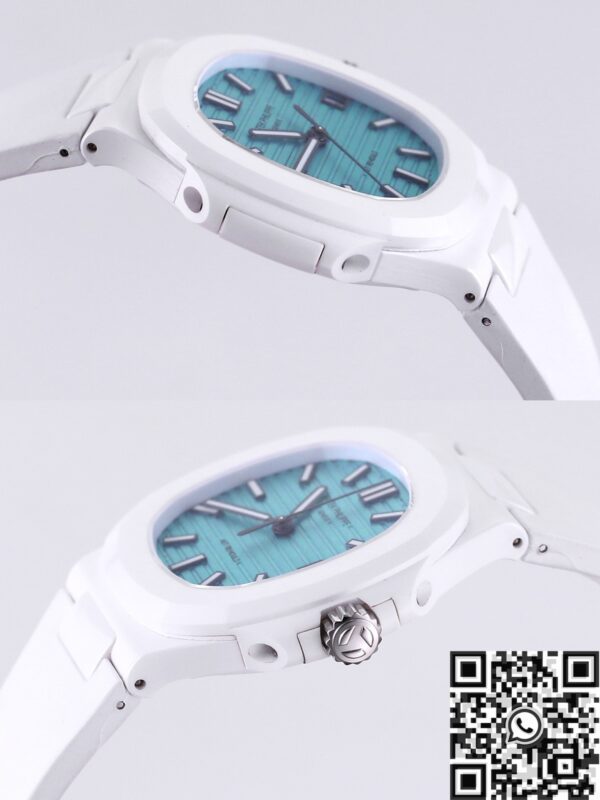 AET Custom Patek Philippe White Nautilus Tiffany Blue Dial White