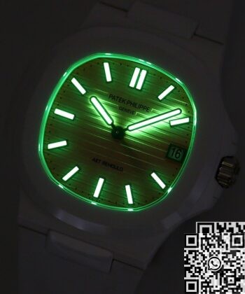 Custom Nautilus AET Patek Philippe Pink Dial White Ceramic