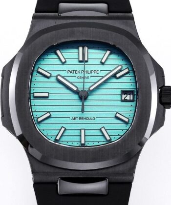 Patek Philippe Nautilus 40MM AET Custom Tiffany Blue Dial Black