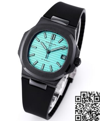 Patek Philippe Nautilus 40MM AET Custom Tiffany Blue Dial Black