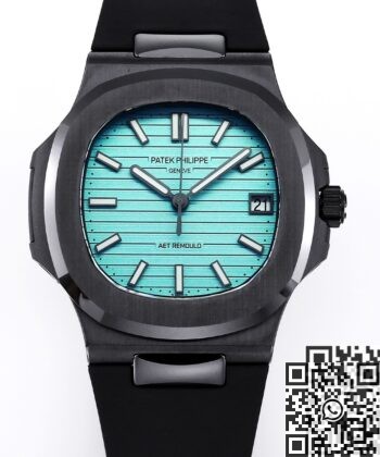 Patek Philippe Nautilus 40MM AET Custom Tiffany Blue Dial Black