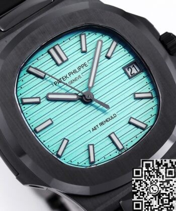 Patek Philippe Nautilus 40MM AET Custom Tiffany Blue Dial Black
