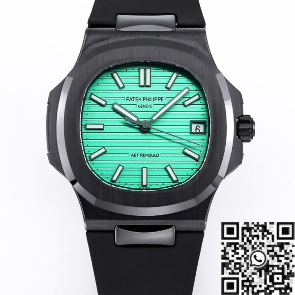 Nautilus Green Dial AET Custom Patek Philippe Black Ceramic