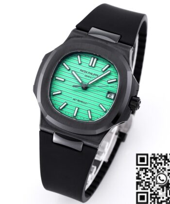 Nautilus Green Dial AET Custom Patek Philippe Black Ceramic