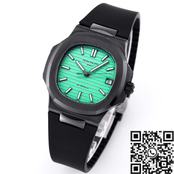 Nautilus Green Dial AET Custom Patek Philippe Black Ceramic