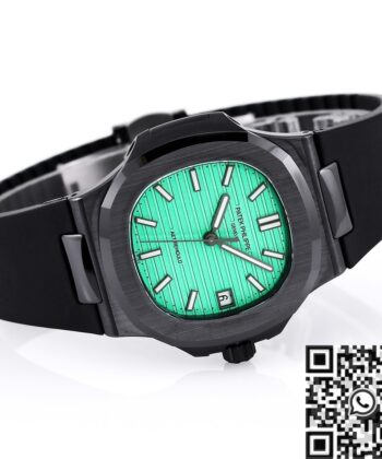 Nautilus Green Dial AET Custom Patek Philippe Black Ceramic