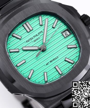 Nautilus Green Dial AET Custom Patek Philippe Black Ceramic