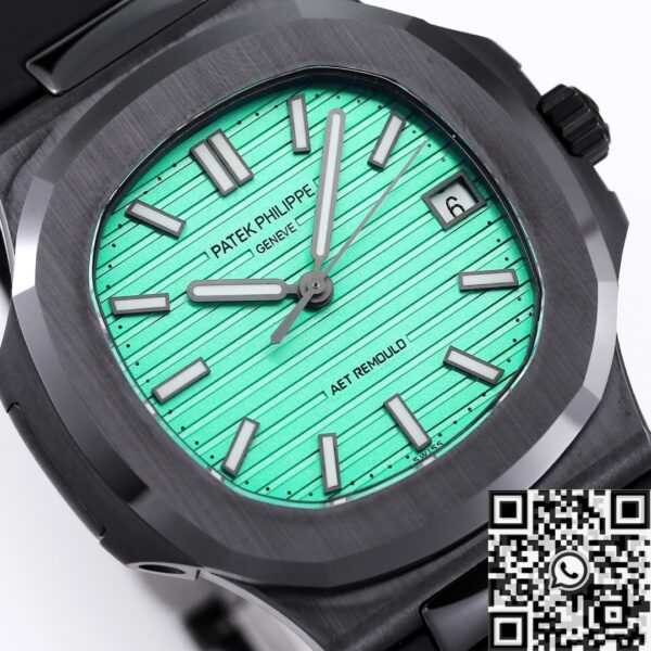 Nautilus Green Dial AET Custom Patek Philippe Black Ceramic