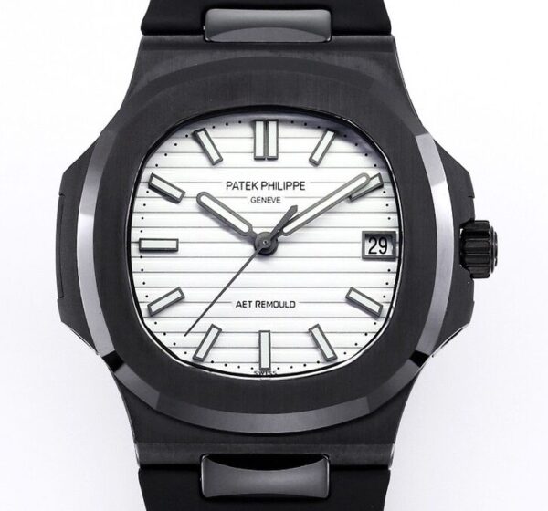 Patek Philippe White Dial AET Custom Nautilus Gradient Black